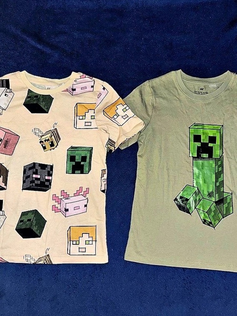 Boys Lot of 2 H&M Minecraft T-Shirts Size 6X-7Y Tee Top